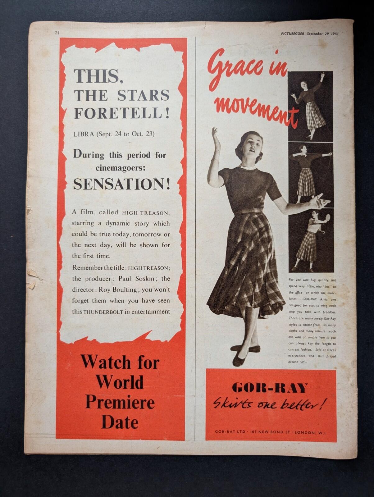 Picturegoer: The National Film Weekly September 29, 1951 - Loretta Young Cover
