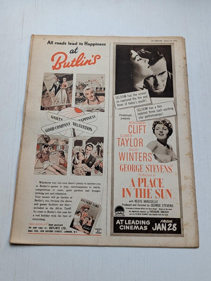 Picturegoer: The National Film Weekly January 26, 1952 - Robert Taylor Cover