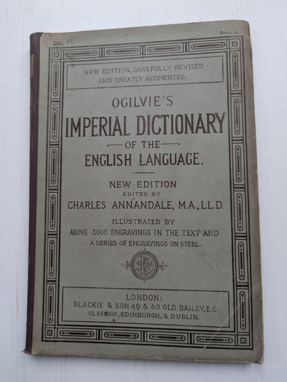 Ogilvie's Imperial Dictionary of The English Language Div. 18 - 1880's Approx