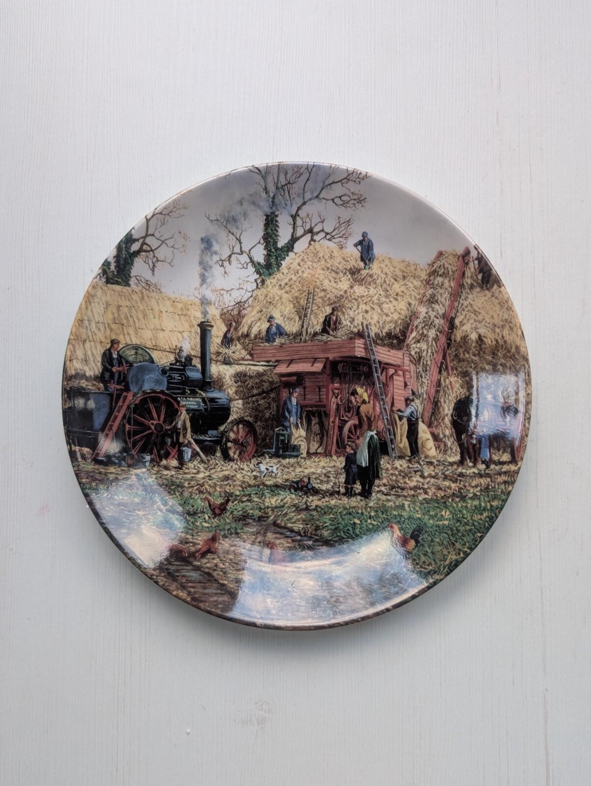 Wedgwood "Threshing" Danbury Mint Plate by Michael Herring - Includes COA