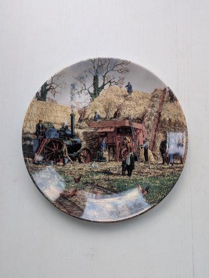 Wedgwood "Threshing" Danbury Mint Plate by Michael Herring - Includes COA