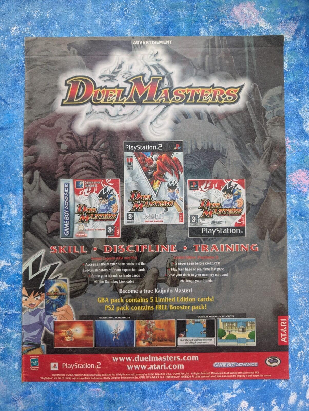 Duel Masters GBA/PS1/Playstation 2 Game 2004 Advertisement - See Details