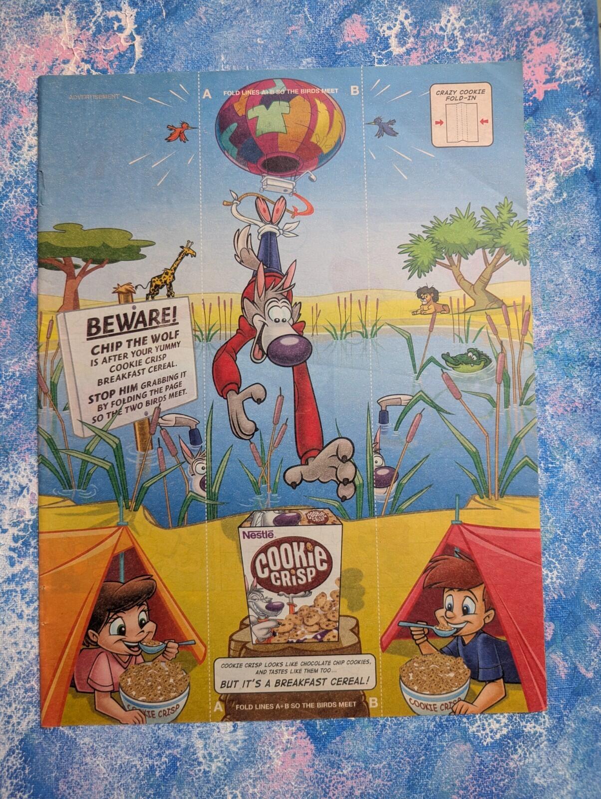 Nestle Cookie Crisp Cereal Vintage Advertisement - See Details