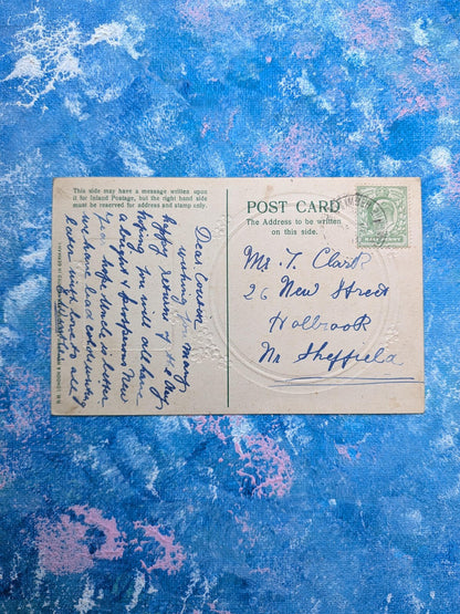 Antique Edwardian Postcard - "Birthday Greetings and Best Wishes" - 1907 Approx