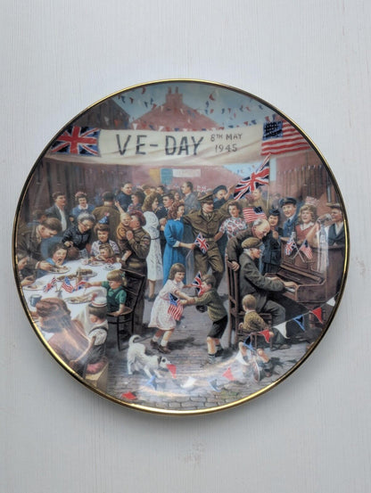 Royal Doulton V.E Day Celebration Plate by Kevin Walsh - Franklin Mint Heirloom