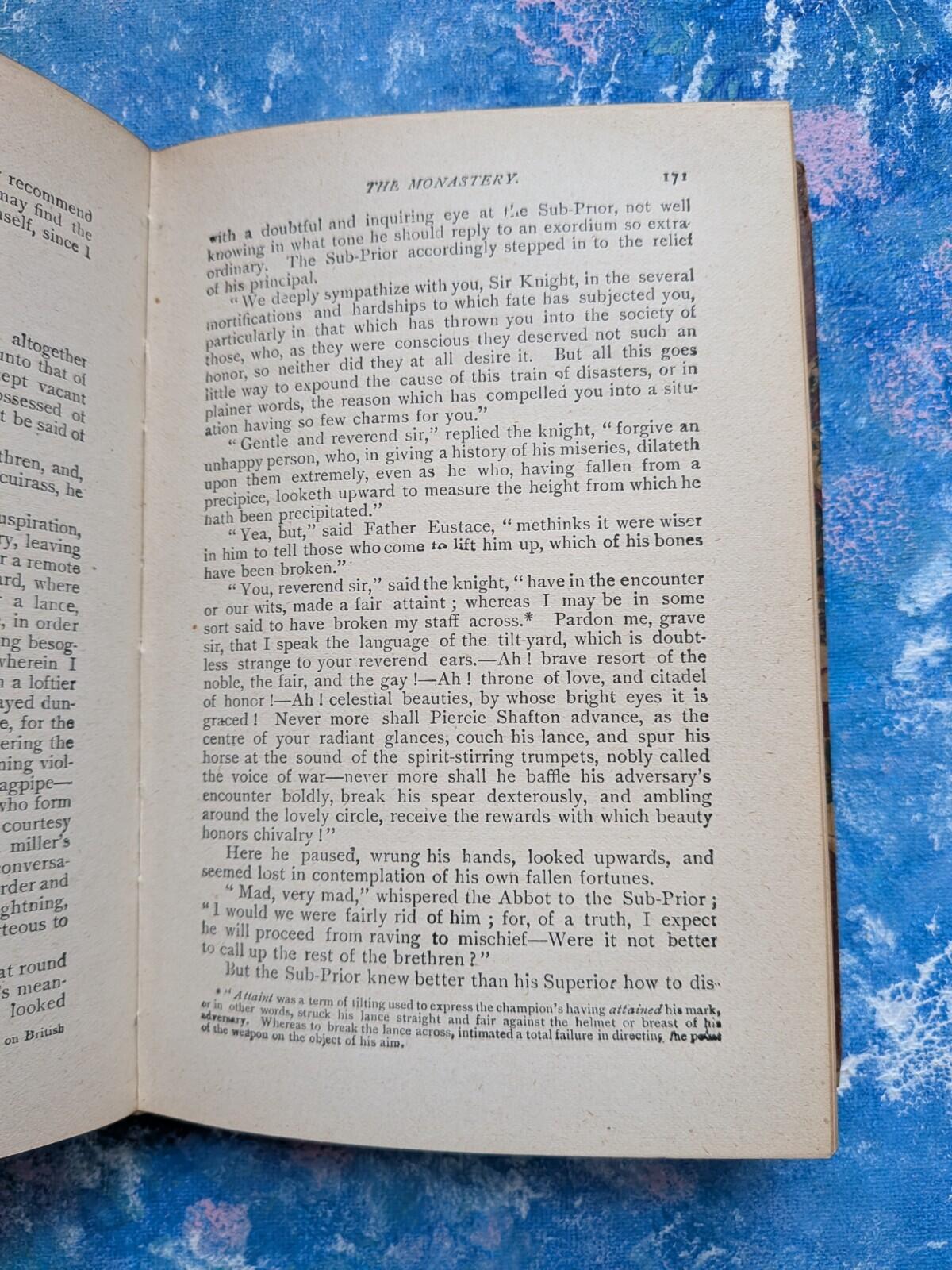 The Monastery by Sir Walter Scott - John W. Lovell Company, Early 1900s Approx