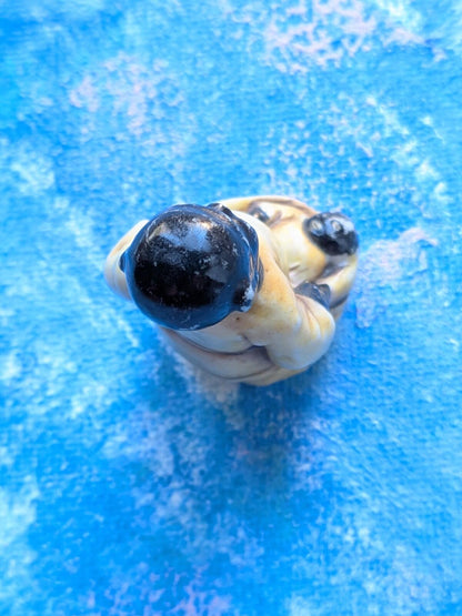 Vintage Japanese Netsuke Hotei Miniature Figurine - God of Good Fortune - 4916