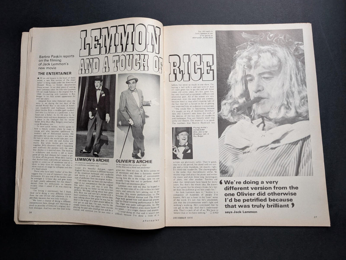Photoplay Film Monthly December 1975 - John Wayne & Katharine Hepburn Cover