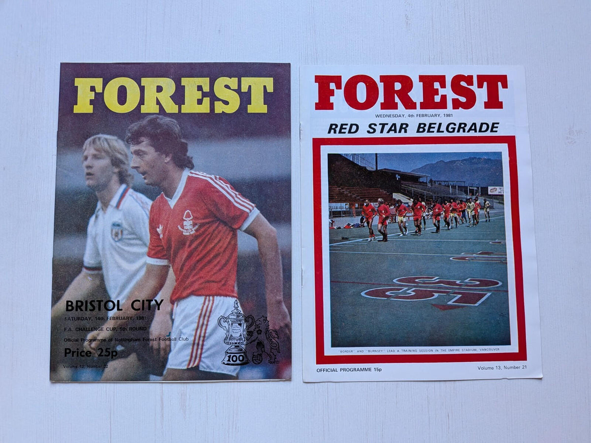 Nottingham Forest 1981 Match Programmes x23 Bundle