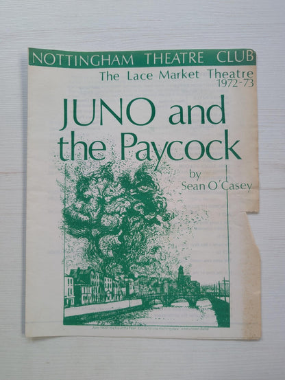 Juno and the Paycock Programme - Nottingham Theatre Club 1972-73