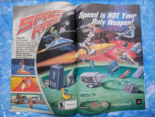 Looney Tunes Space Race 2002 Playstation 2 Game Advertisement - See Details