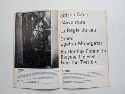Fritz Lang Programme - National Film Theatre January-February 1962