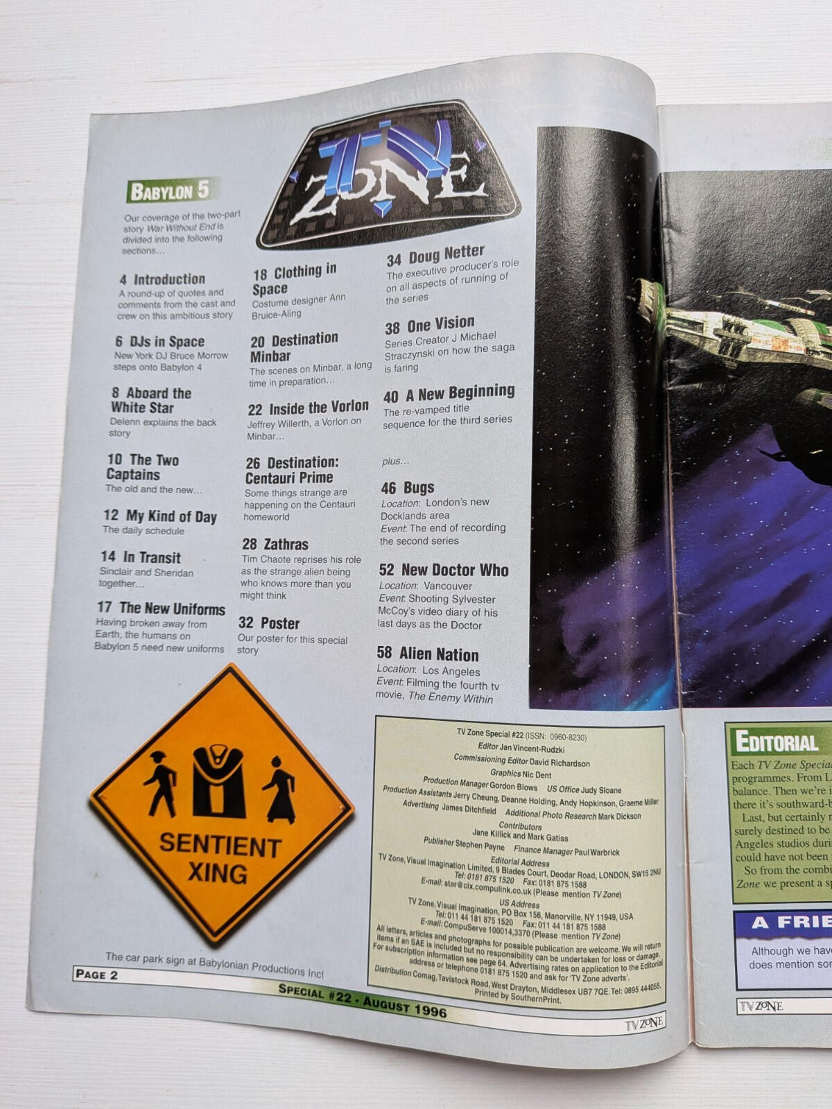 TV Zone Special #22 August 1996 - Babylon 5 Behind The Scenes Special