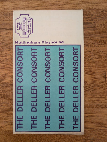 The Deller Consort Programme - 1965 - Nottingham Playhouse Arts Festival
