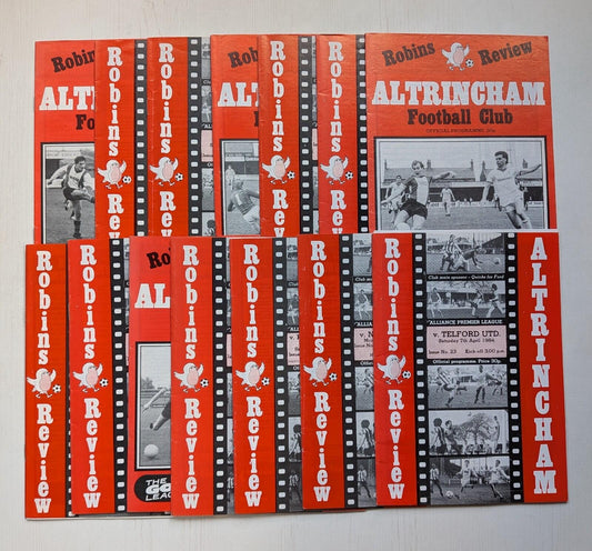 Altrincham Robins Review 1984 Match Programmes x14 Bundle