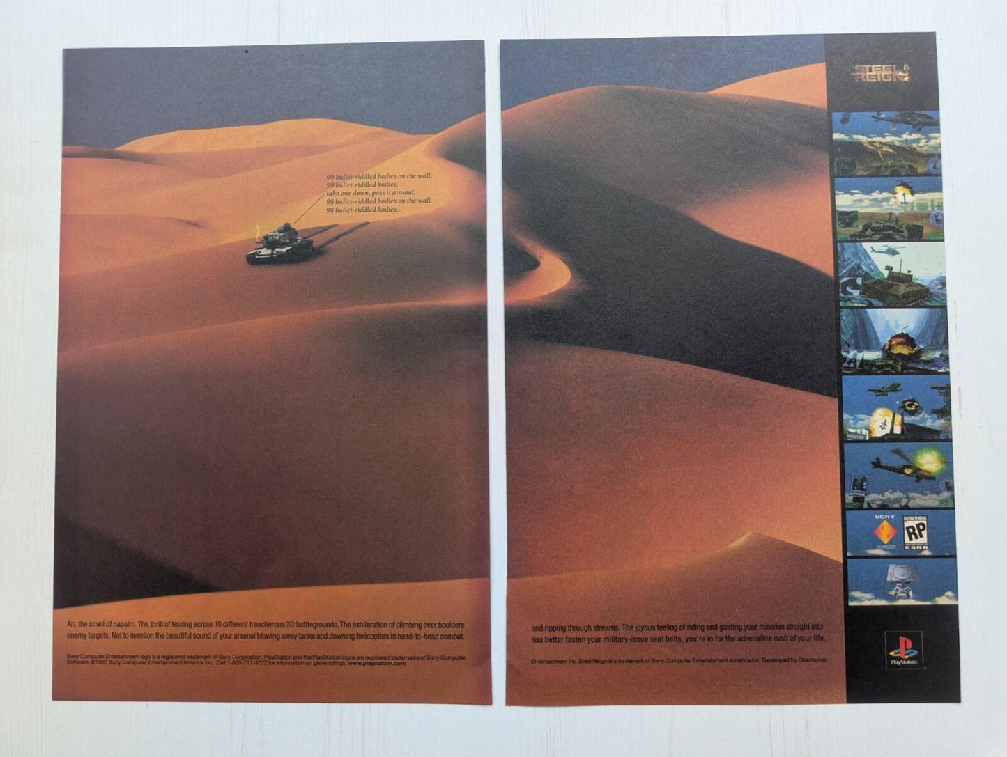 Steel Reign 1997 Playstation 1 Game Advertisement - See Details
