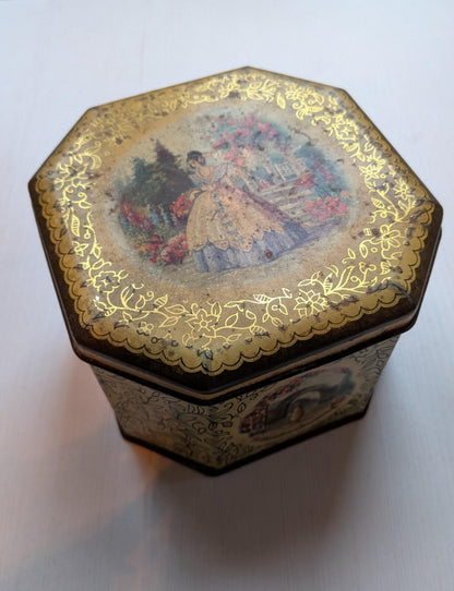 Rare/Scarce McFarlane Lang & Co. Biscuit Tin (Empty) - Lady In Garden - 1930s