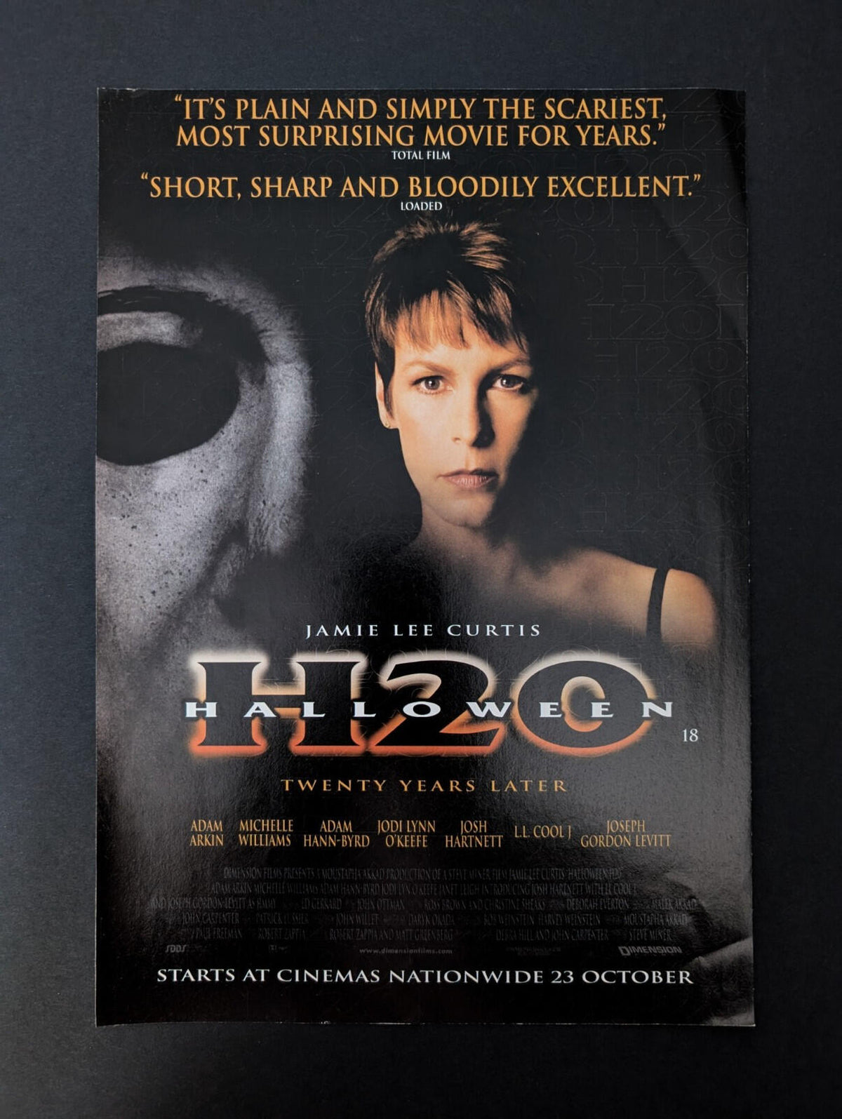 Halloween H20 1998 Jamie Lee Curtis Movie Cinema Release Advert - See Details