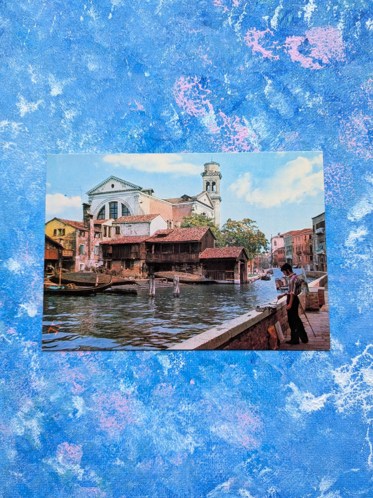Vintage Italian Postcard - Venice - S. Trovaso's Squero