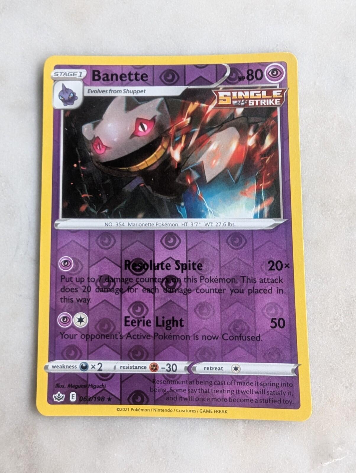 Banette 063/198 Reverse Holo - 2021 - Chilling Reign