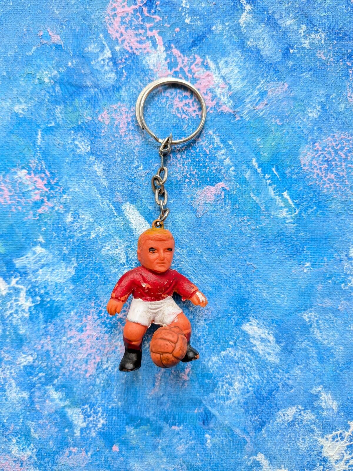 Vintage Retro Footballer Keyring/Keychain - 1960s