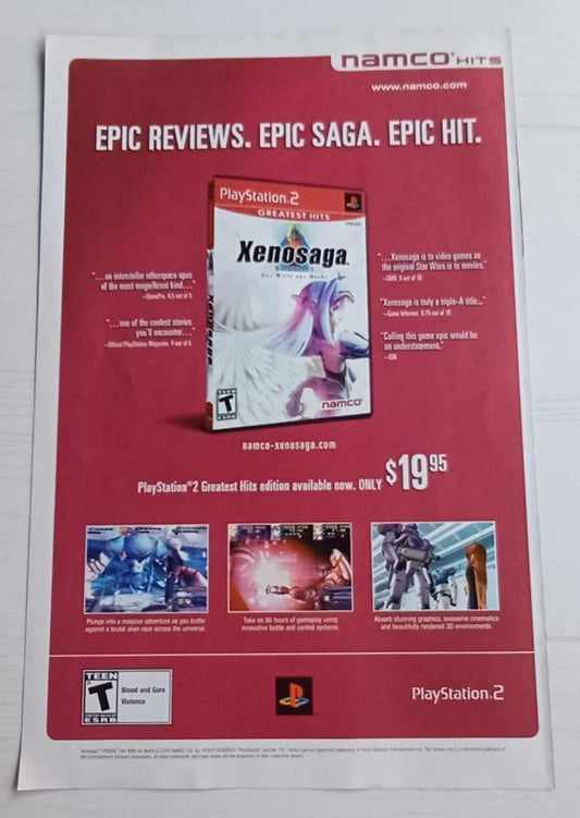 Xenosaga Episode 1 Der Wille zur Macht Playstation 2 2001 Advert - See Details