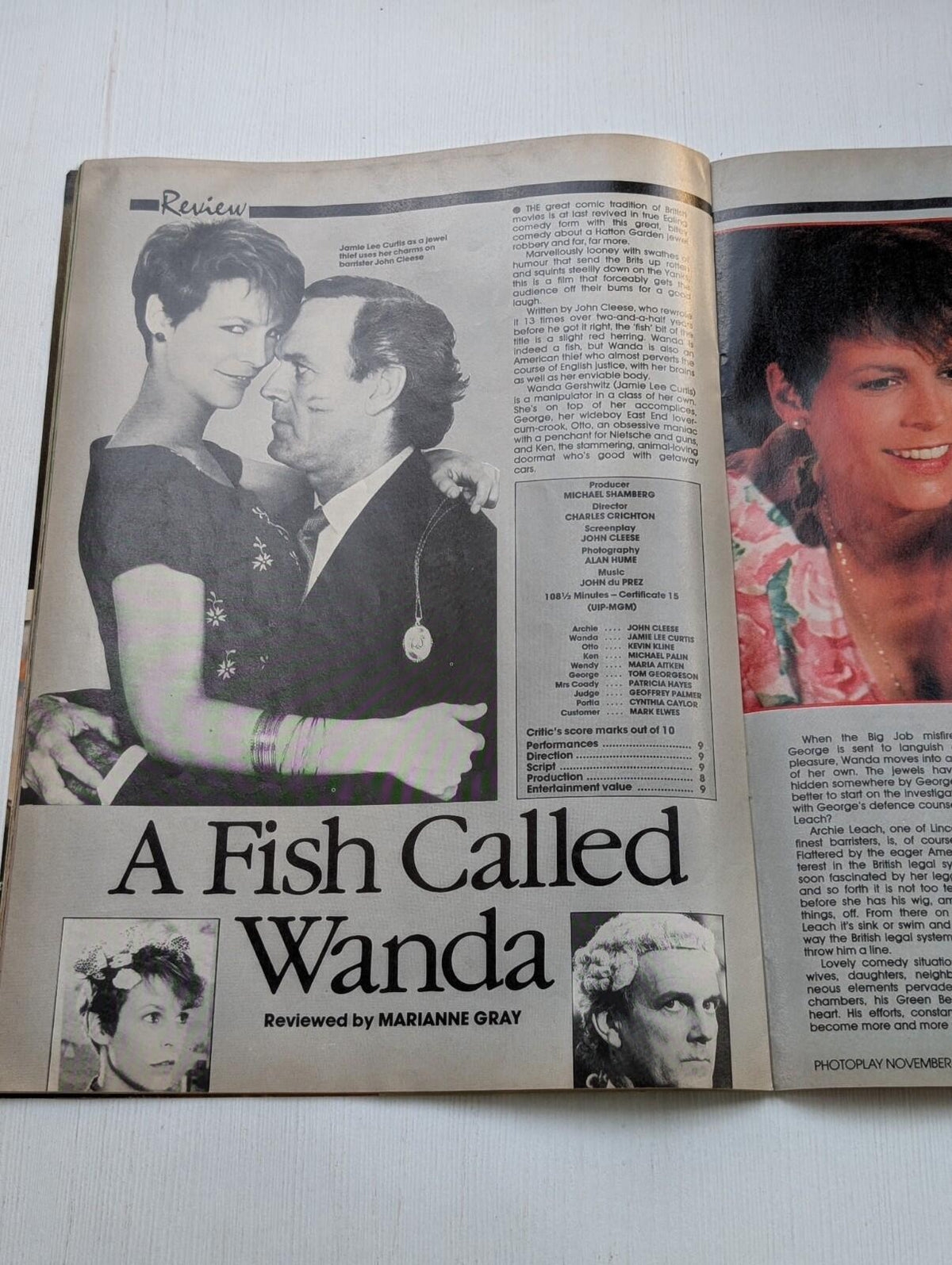 Photoplay Vol. 39 No. 11 November 1988 - A Fish Called Wanda/Big/ET + More