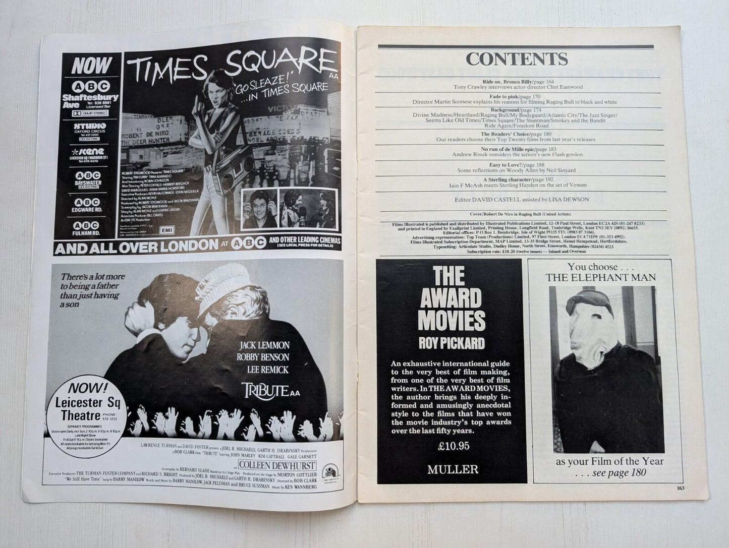 Films Illustrated Vol. 10 No. 113 February 1981, Robert DeNiro Raging Bull Cover