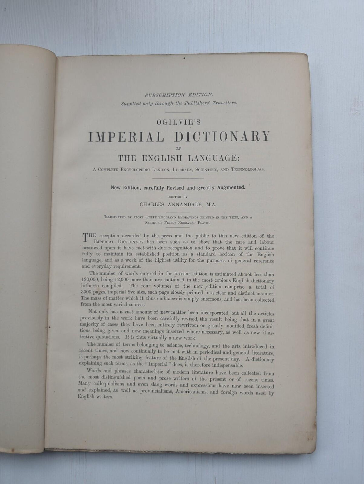 Ogilvie's Imperial Dictionary of The English Language Div. 1 - 1880's Approx