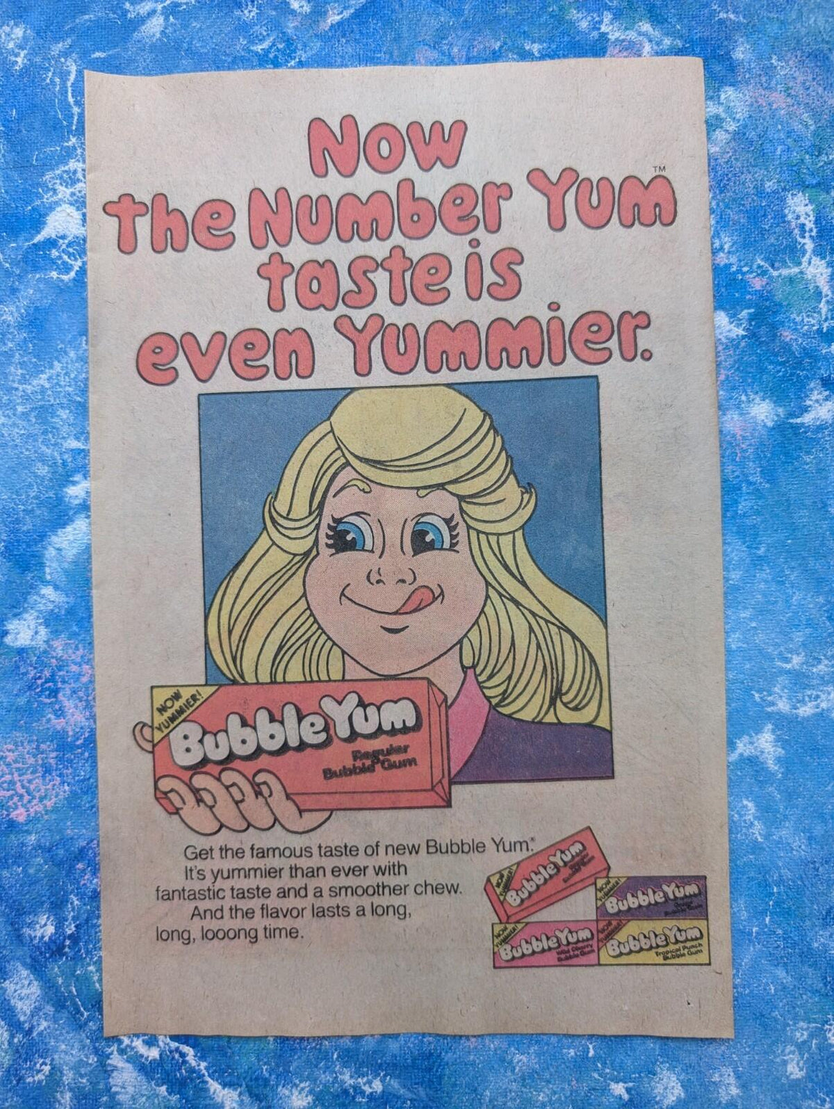 Vintage Bubble Yum Bubble Gum 1980 Advert - See Details