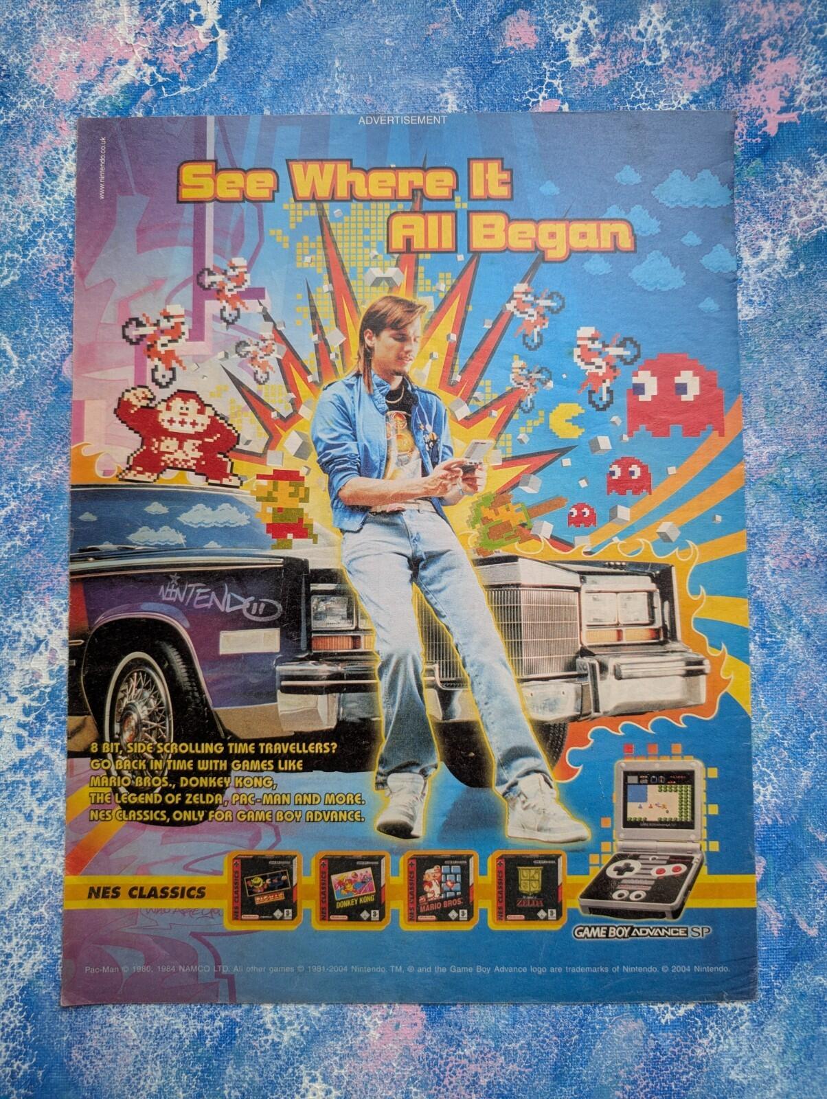 Gameboy Advance SP NES Classics Nintendo 2004 Advert - See Details