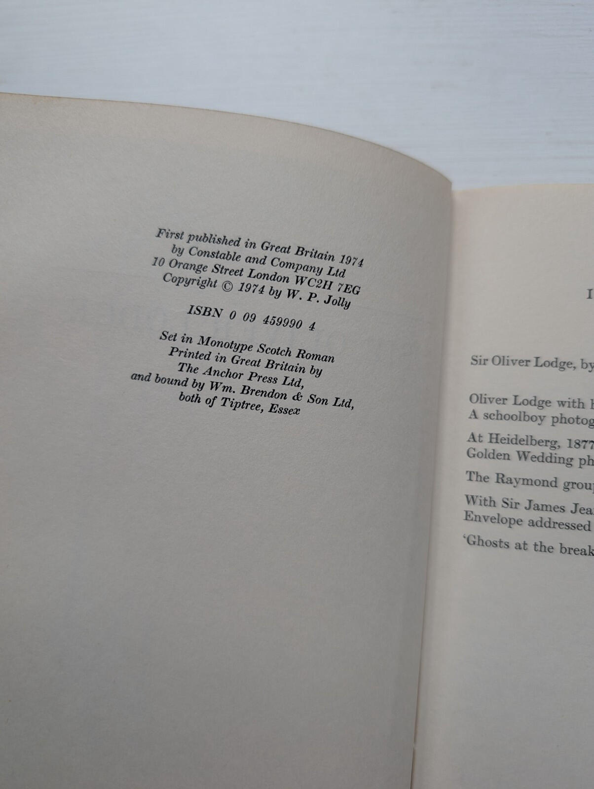 Sir Oliver Lodge by W P Jolly - 1974 - Constable & Company Ltd