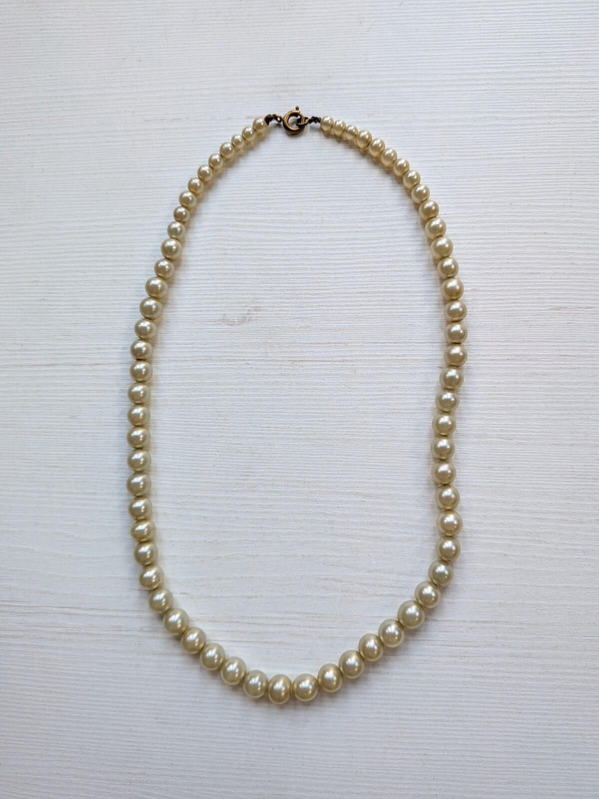 Vintage Faux Pearl Beaded Small Necklace/Choker - Coquette-Style Jewellery