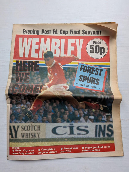 Evening Post 1991 FA Cup Final Souvenir Newspaper - Forest V Spurs May 18, 1991