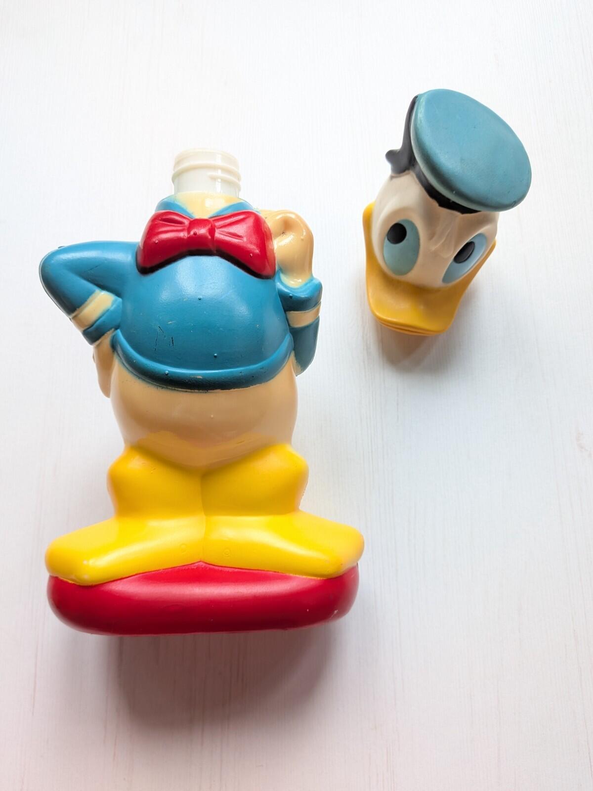 Vintage Donald Duck Bubble Bath Bottle Figure - Disney