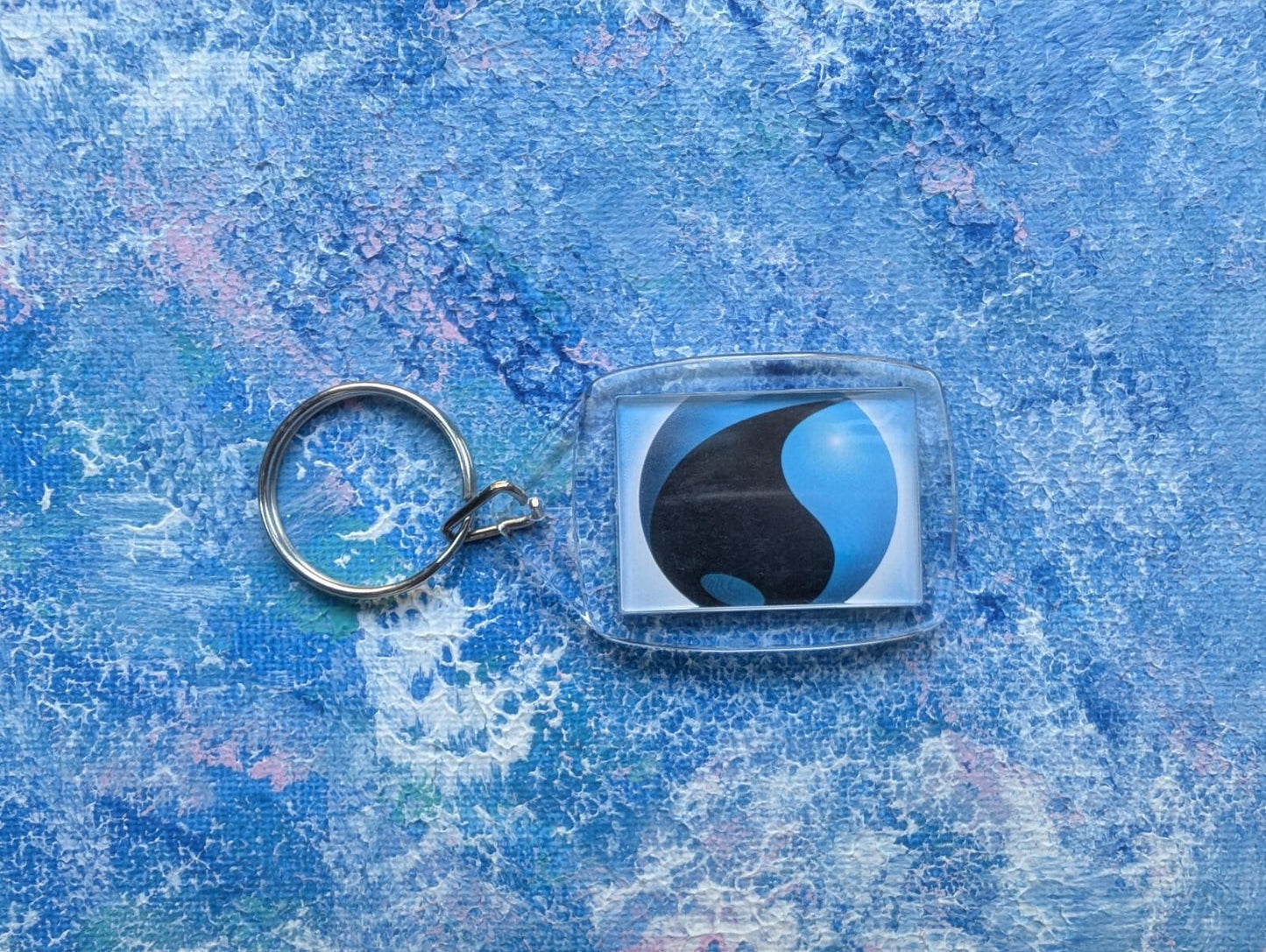 Hand-Crafted Quagsire Keyring - Made From Recycled Pokemon Cards