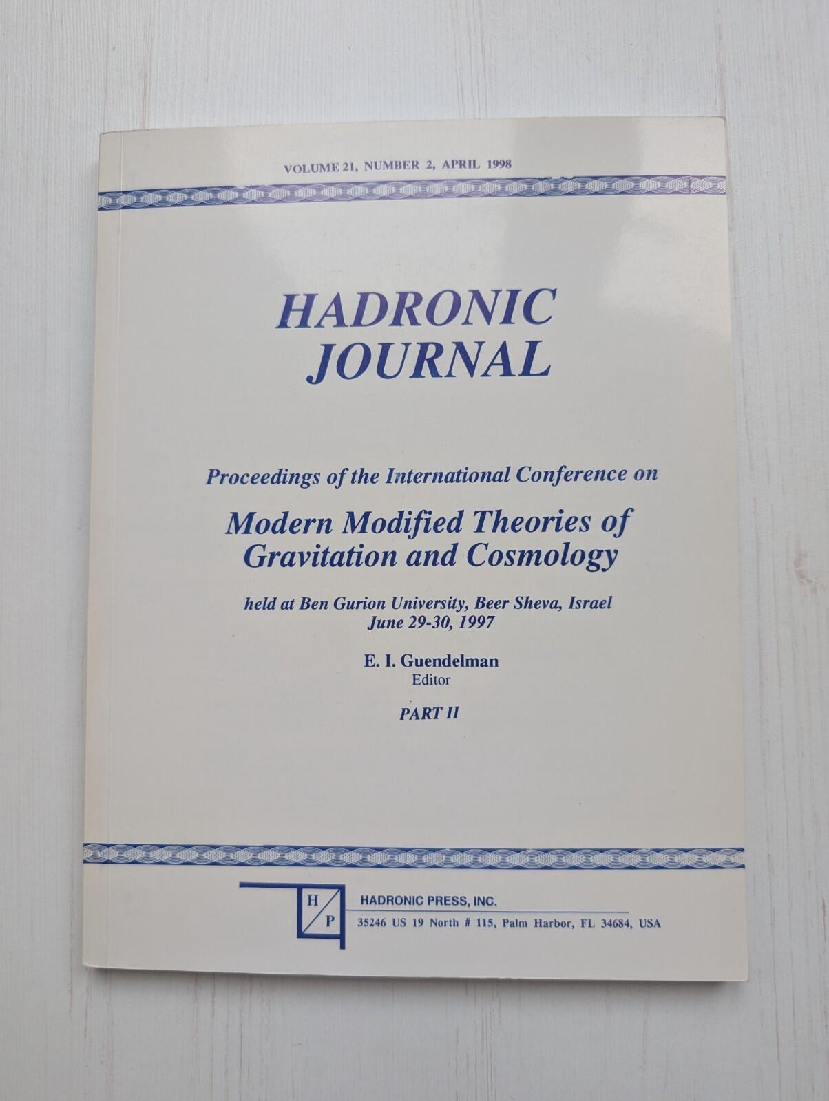 Hadronic Journal Vol. 21 No. 2 - April 1998 - Hadronic Press Inc.