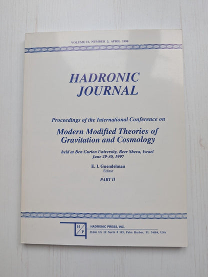 Hadronic Journal Vol. 21 No. 2 - April 1998 - Hadronic Press Inc.