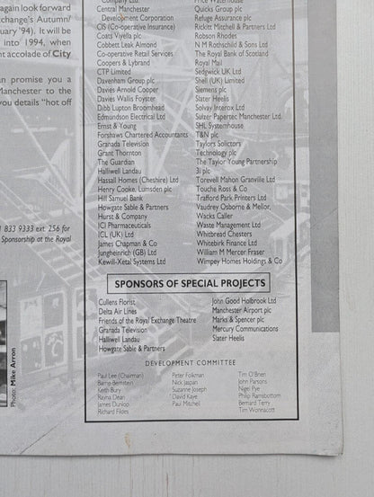 Poison Pen Royal Exchange Theatre Company Programme Manchester - May 1994