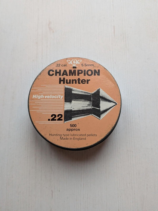 Vintage Champion Hunter .22 Air Pellet Tin (Empty)