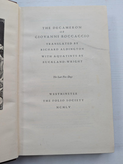 The Decameron of Giovanni Boccaccio Vol. 2 - 1955 - The Folio Society
