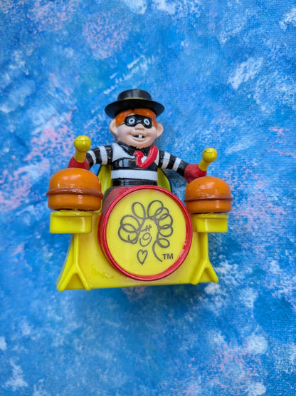 Vintage Hamburglar Drummer Happy Meal Band Toy - 1993 - McDonalds