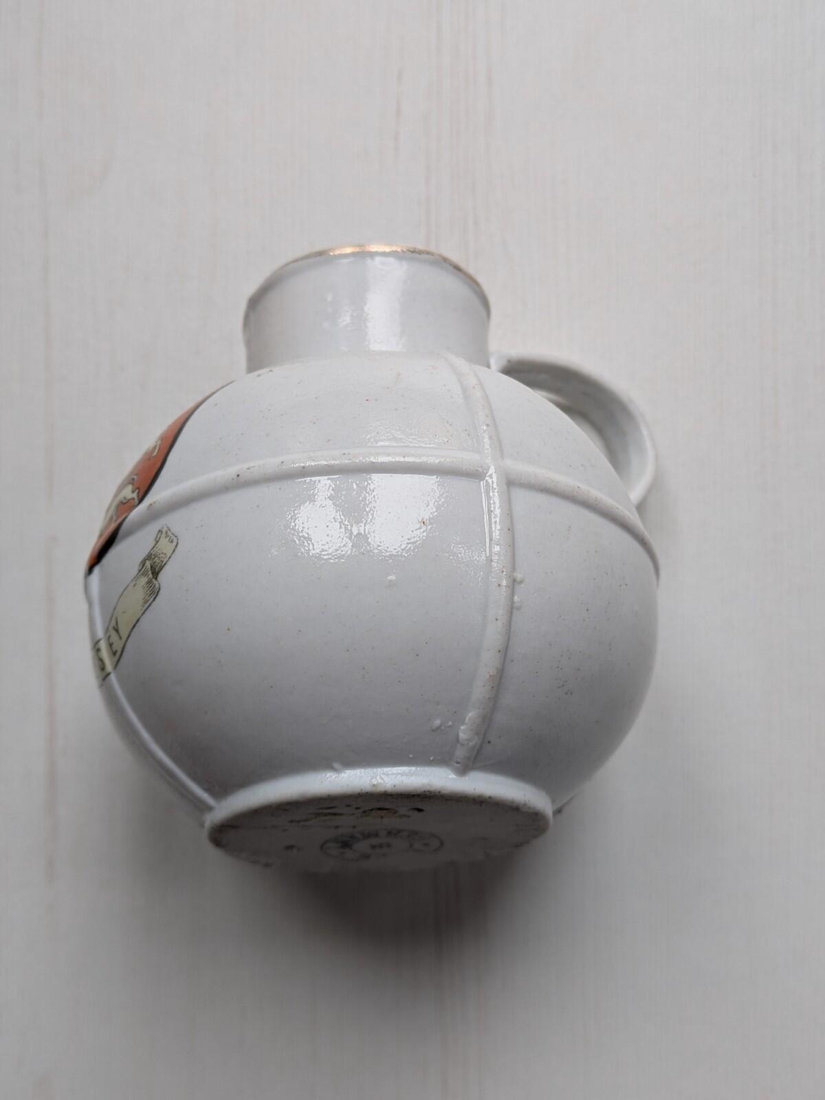 Vintage Ceramic Small Milk Jug With Jersey Crest - Made in Germany