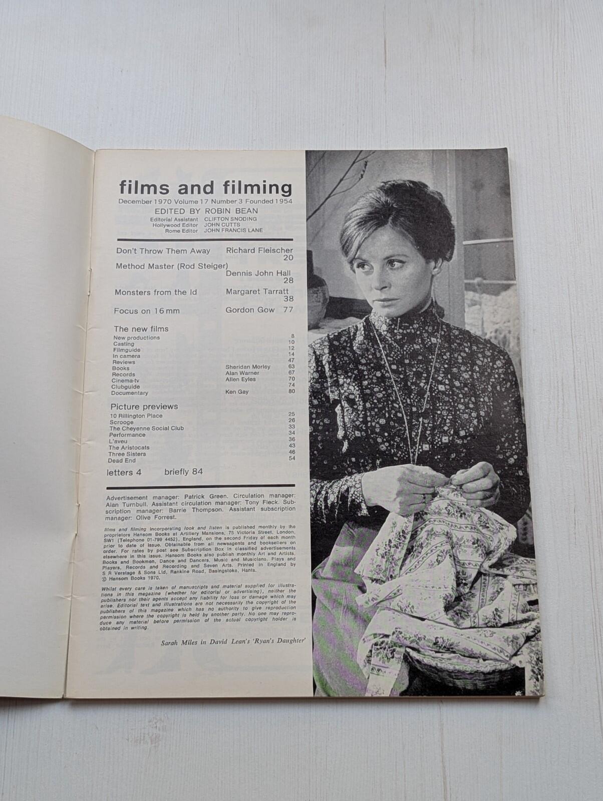 Films and Filming Vol. 17 No. 3 December 1970 - Udo Kier Dead End