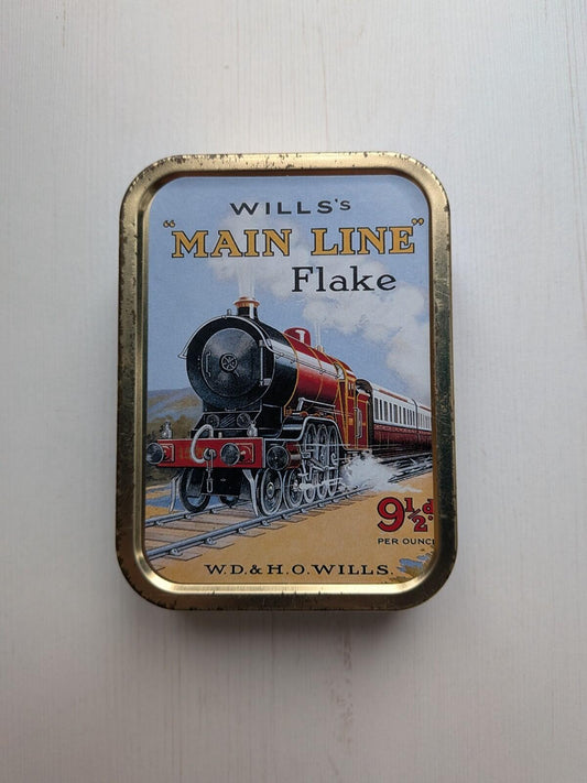 Vintage Wills's Main Line Flake Tobacco Tin - Train Design