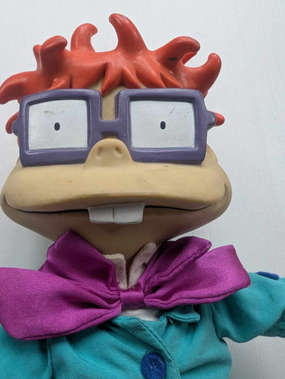 Rugrats In Paris Chuckie Finster Plush Doll with Vinyl Head, Vintage Nickelodeon