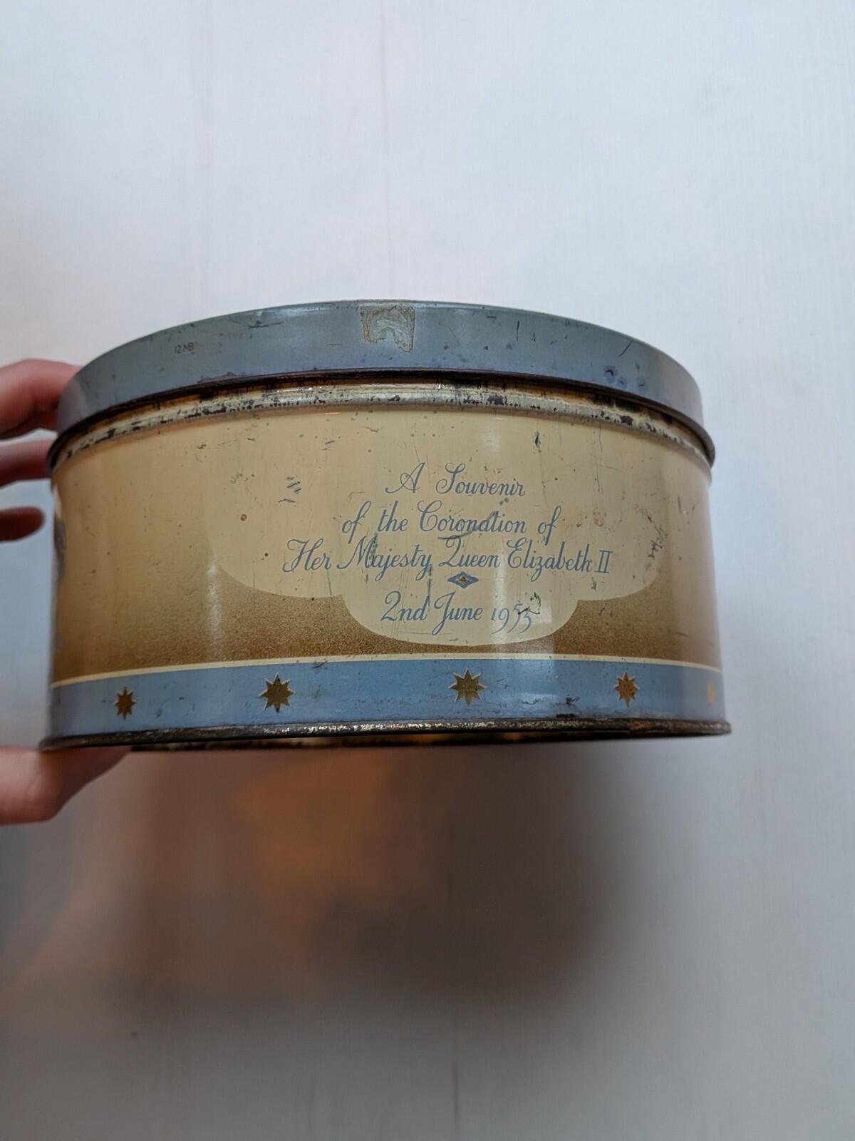 Queen Elizabeth II Coronation Souvenir Biscuit Tin (Empty) - 1953
