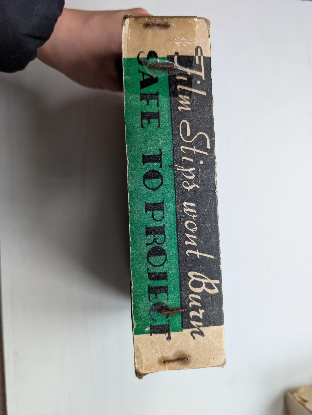 Vintage Film Strips Projector + 2 Film Strips + Box - Please See Details