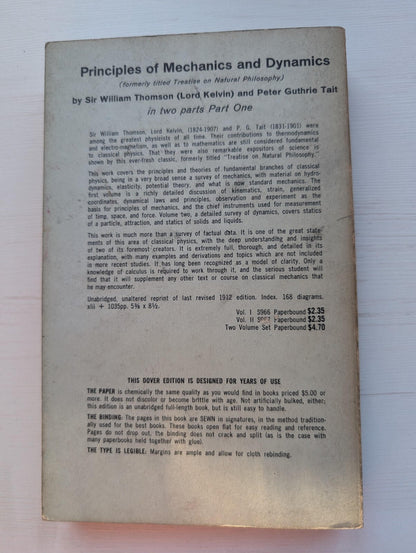 Principles of Mechanics & Dynamics Pt. 1, Sir William Thomson/Peter Guthrie Tait