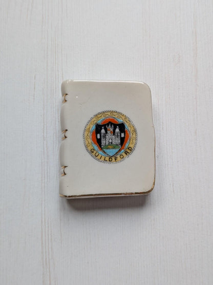 Carlton China Small Book Ornament - Guildford Crest